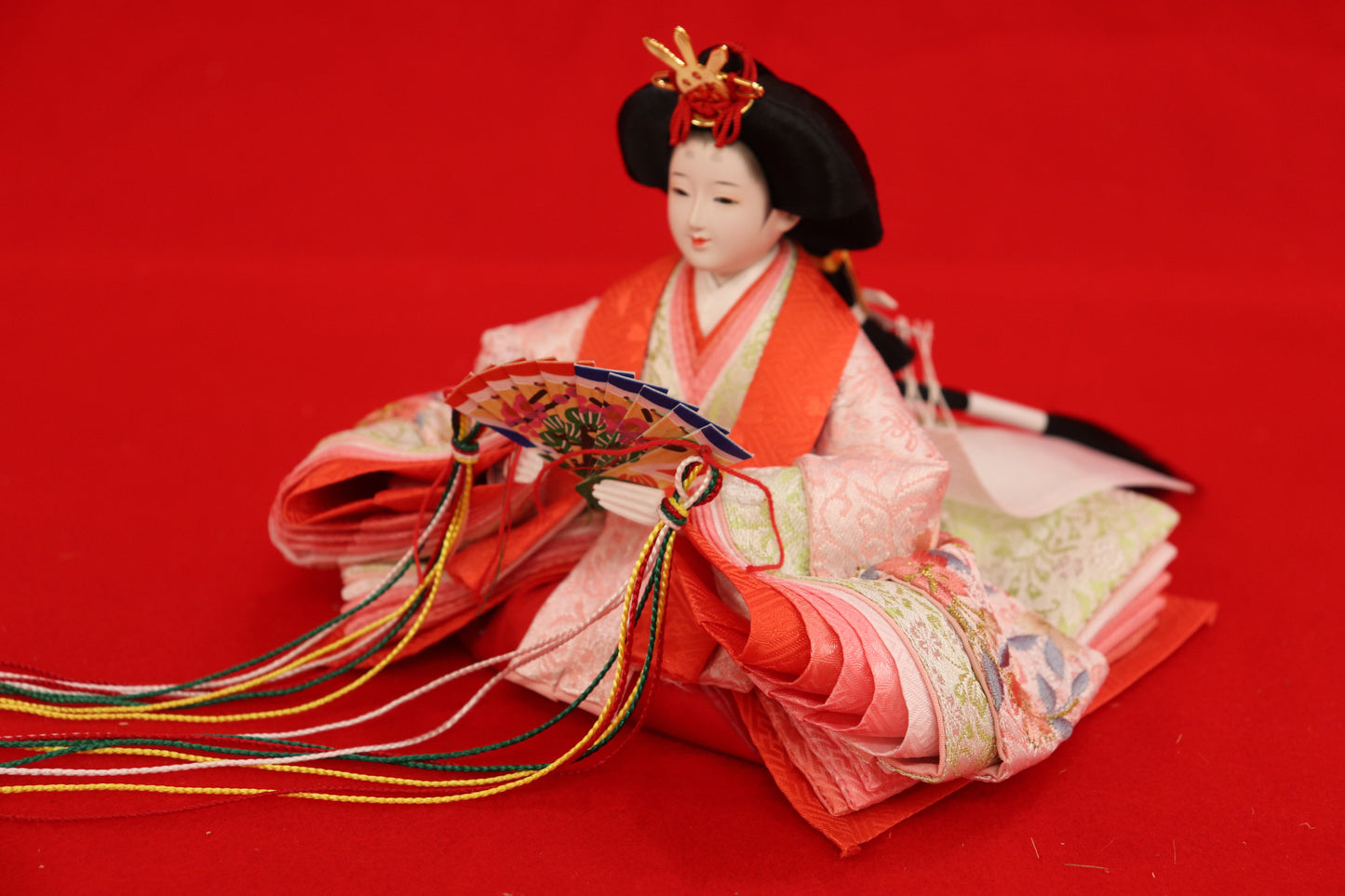 収納親王飾り雛人形セット(55cmx33cmx49cm)