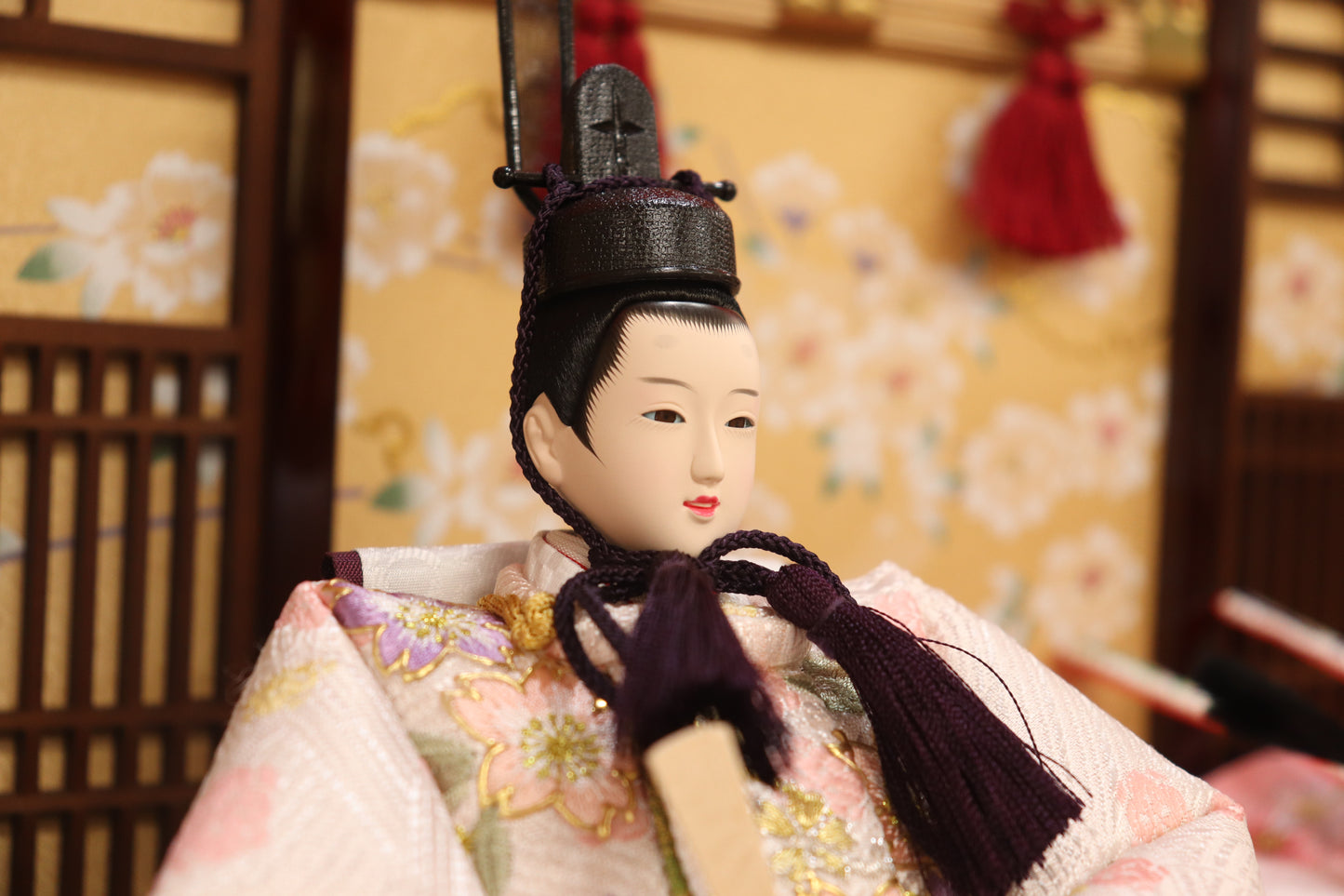 収納親王飾り雛人形セット(60cmx39cmx56cm)