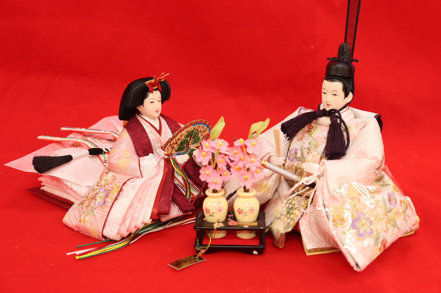 収納親王飾り雛人形セット(60cmx39cmx56cm)