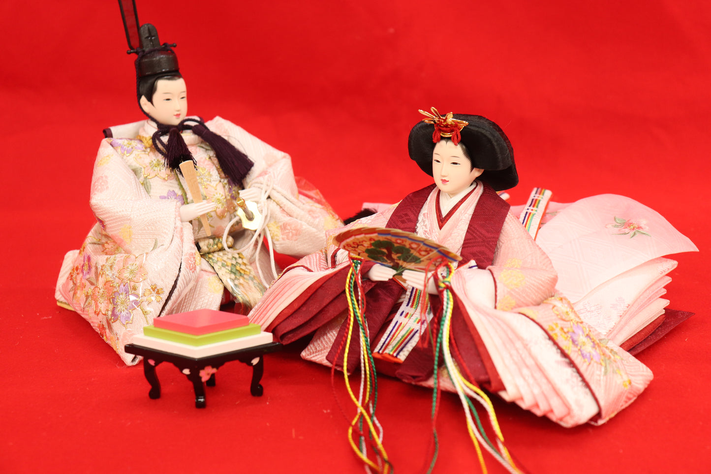 収納親王飾り雛人形セット(60cmx39cmx56cm)