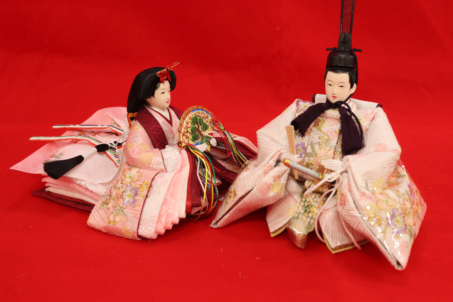 収納親王飾り雛人形セット(60cmx39cmx56cm)
