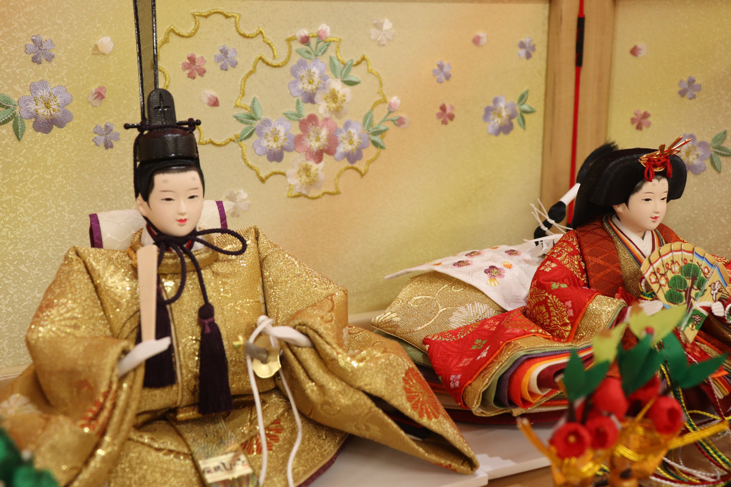 収納親王飾り雛人形セット(55cm×38cm×51cm)