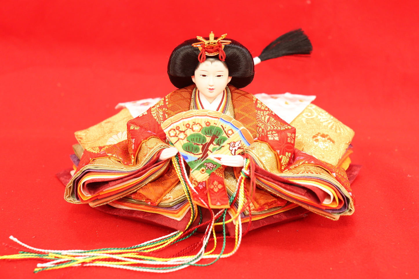収納親王飾り雛人形セット(55cm×38cm×51cm)