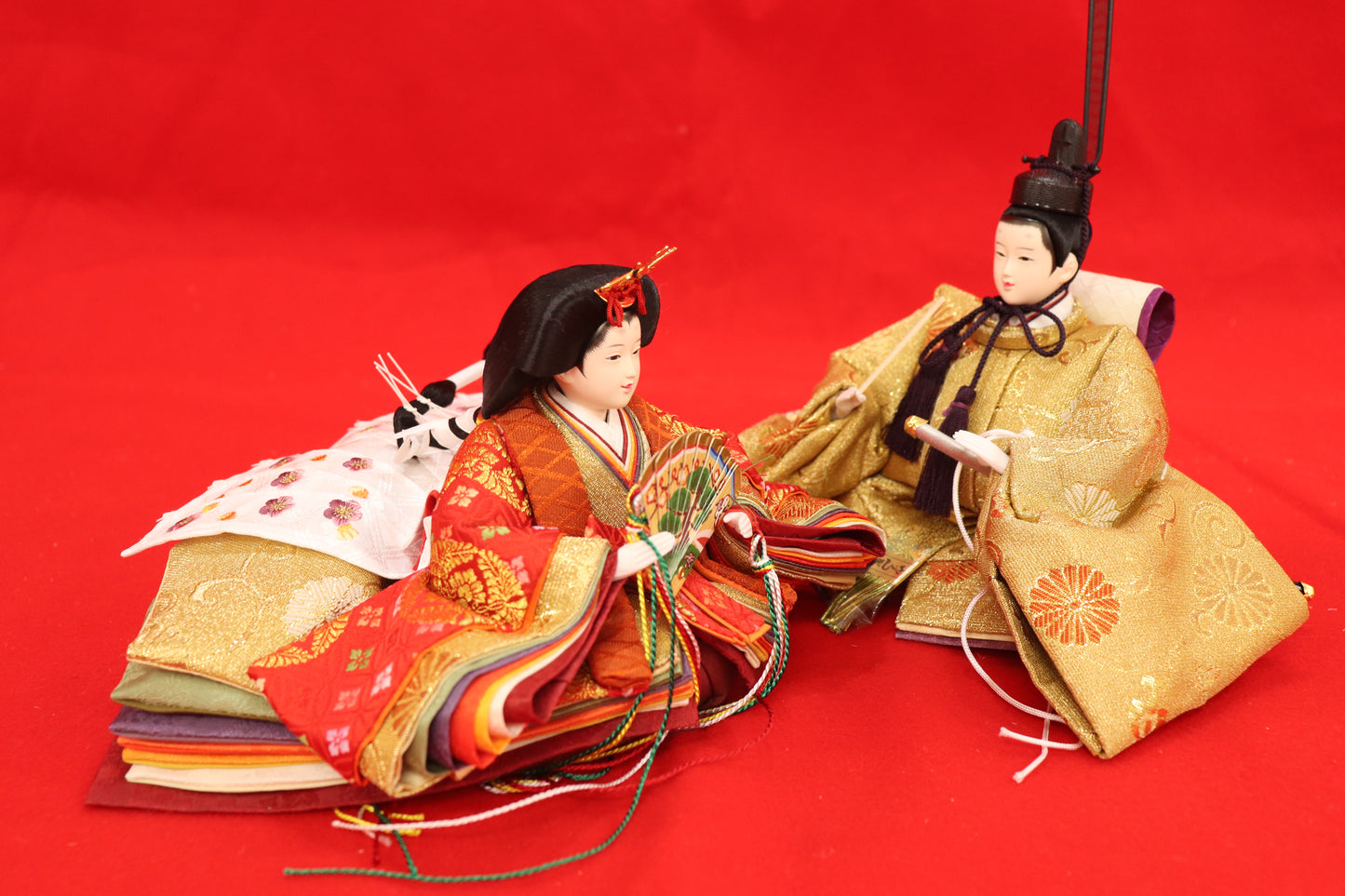 収納親王飾り雛人形セット(55cm×38cm×51cm)