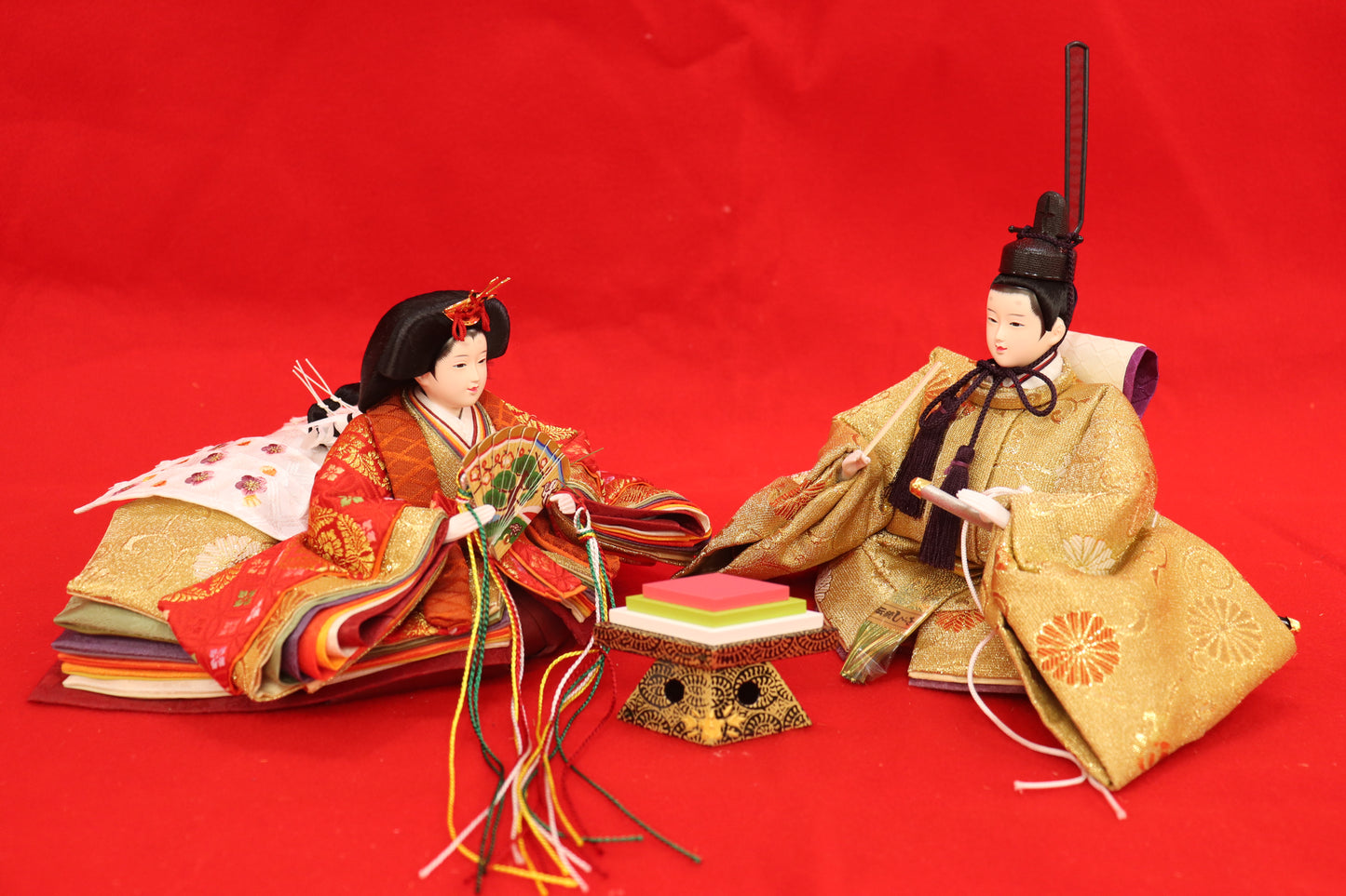 収納親王飾り雛人形セット(55cm×38cm×51cm)