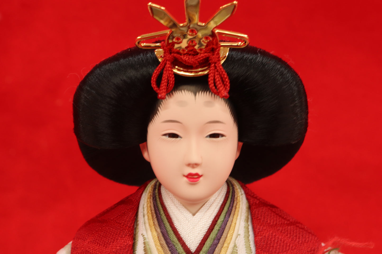 親王飾り雛人形セット (55㎝×33㎝×28㎝)
