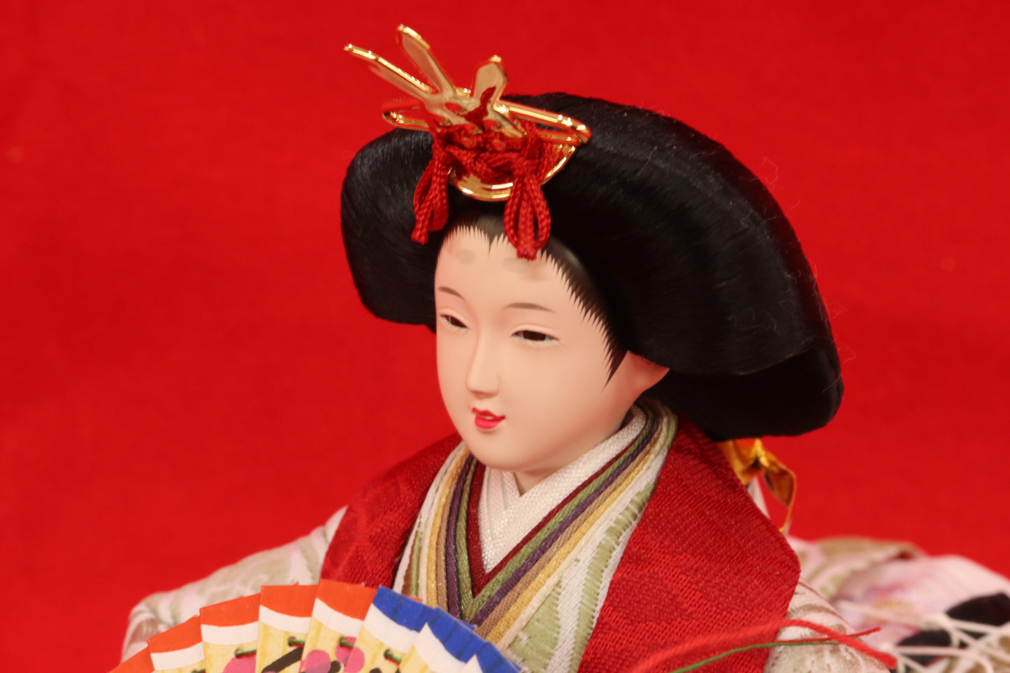 親王飾り雛人形セット (55㎝×33㎝×28㎝)
