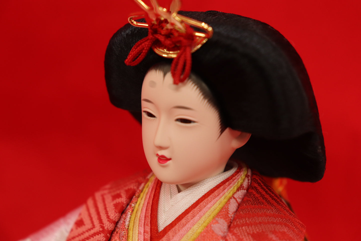 親王飾り雛人形セット (65㎝×35㎝×34㎝)