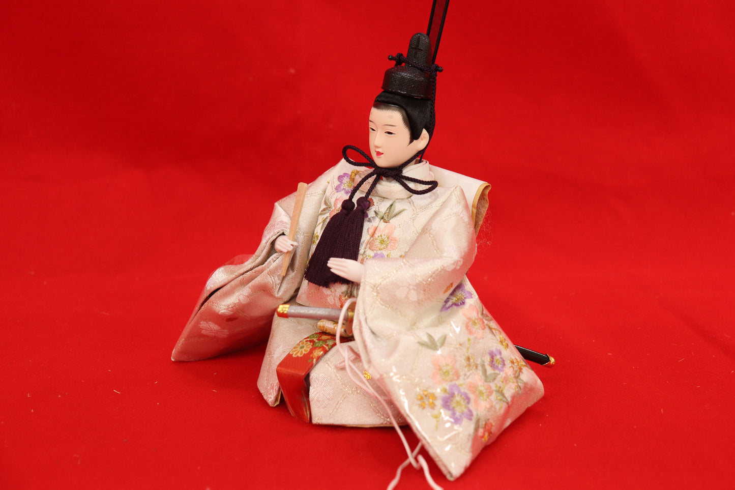 親王飾り雛人形セット (65㎝×35㎝×34㎝)