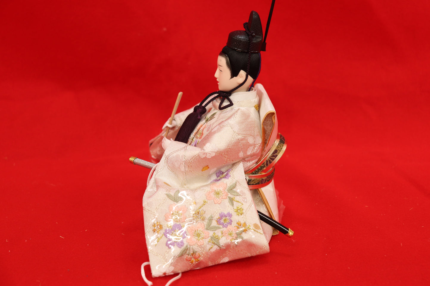 親王飾り雛人形セット (65㎝×35㎝×34㎝)