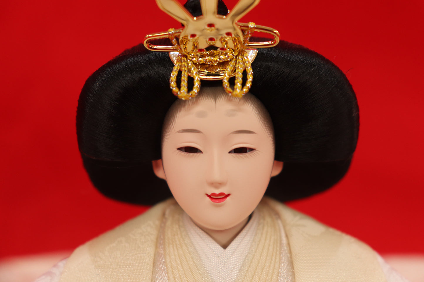 親王飾り雛人形セット (58㎝×35㎝×34㎝)