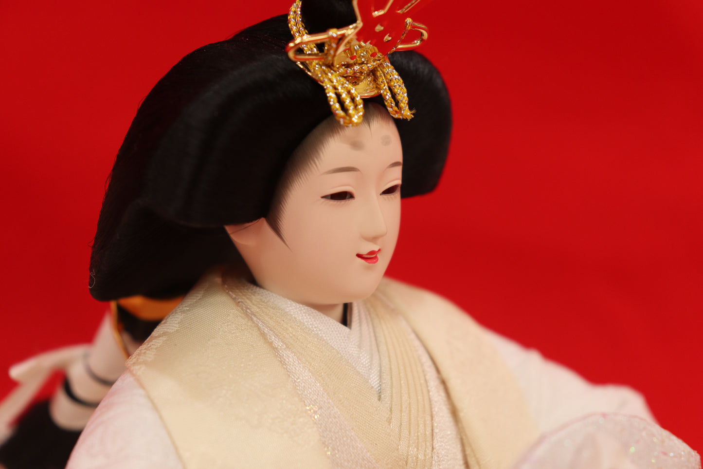 親王飾り雛人形セット (58㎝×35㎝×34㎝)