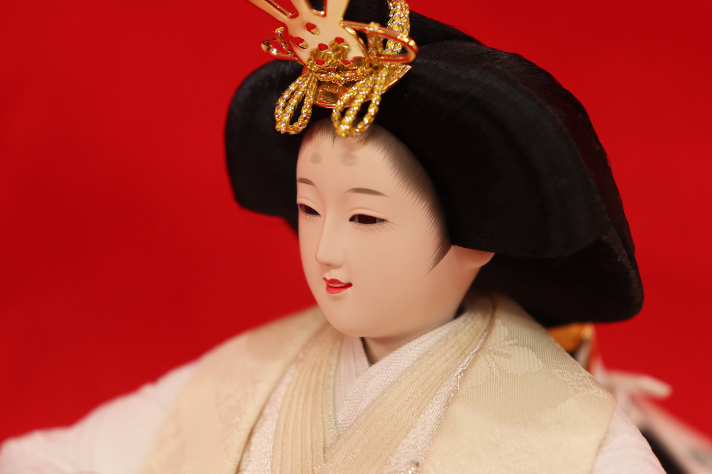 親王飾り雛人形セット (58㎝×35㎝×34㎝)