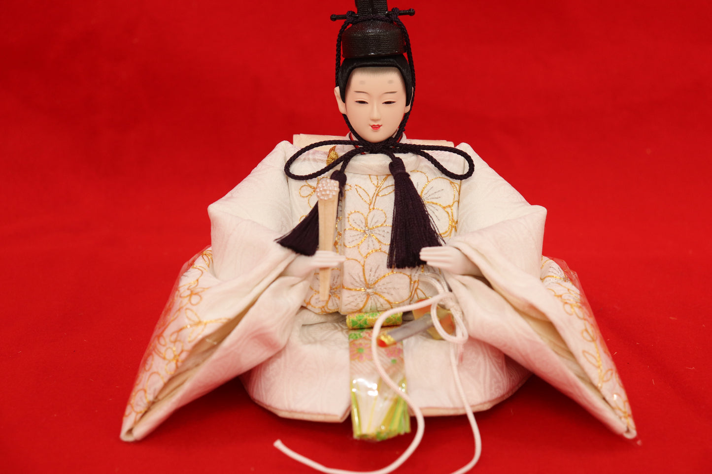 親王飾り雛人形セット (58㎝×35㎝×34㎝)