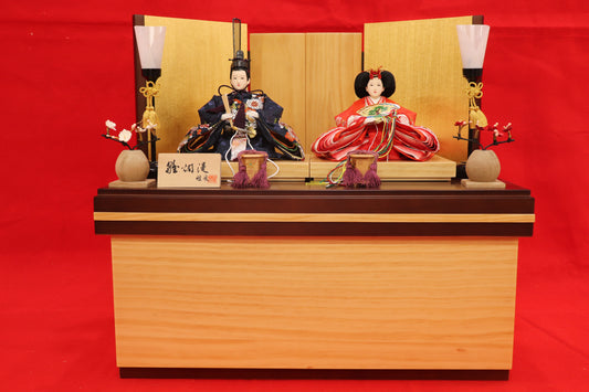収納親王飾り雛人形セット(55cmx37cmx51cm)