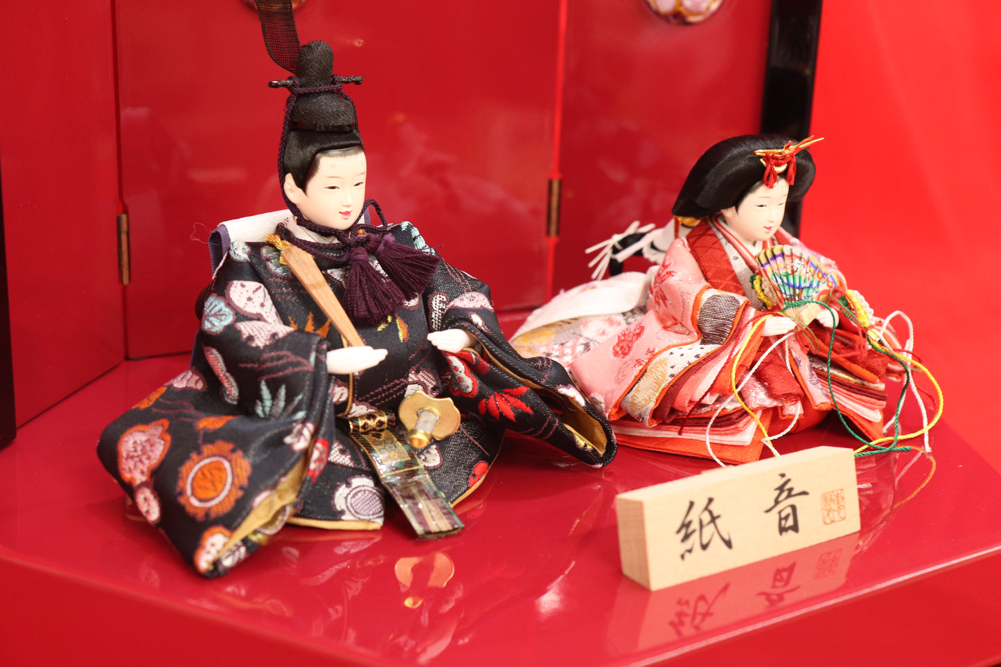 収納親王飾り雛人形セット(40cmx40cmx40cm)
