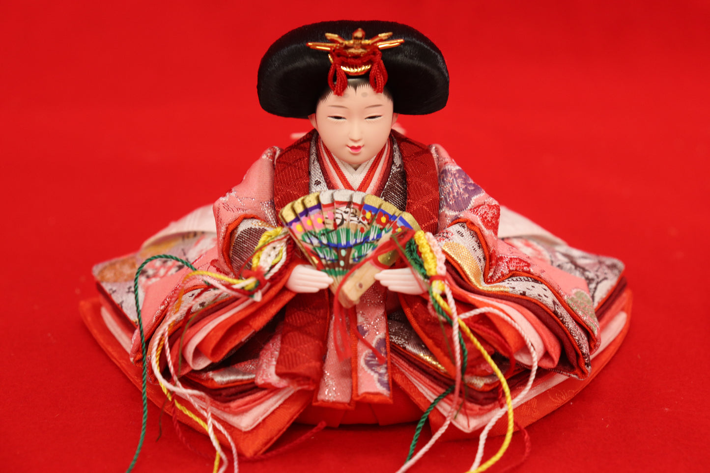 収納親王飾り雛人形セット(40cmx40cmx40cm)