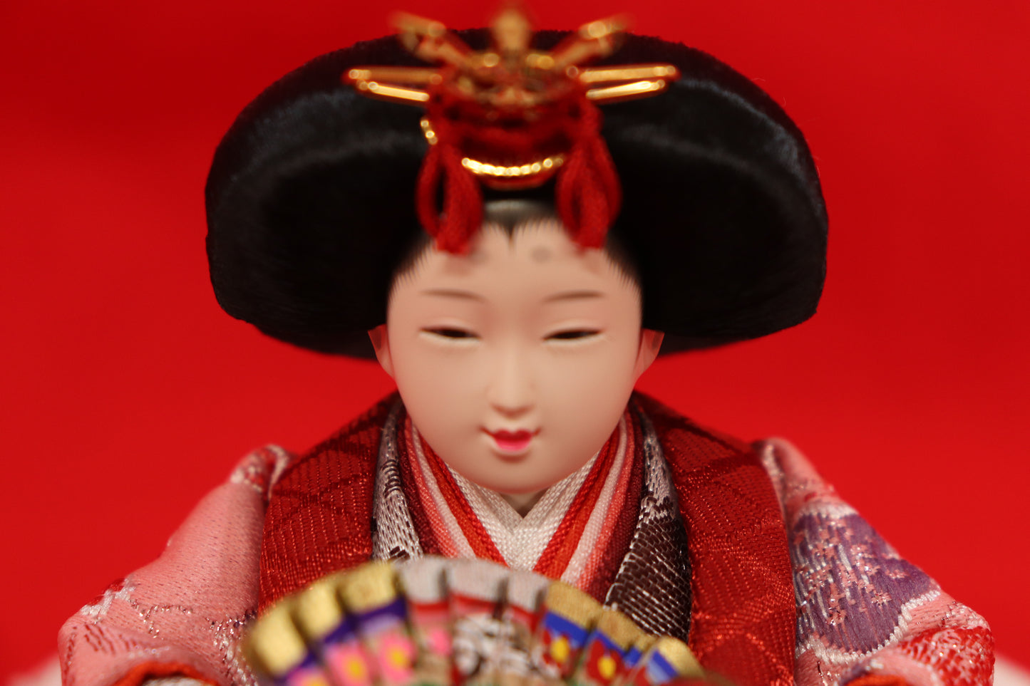 収納親王飾り雛人形セット(40cmx40cmx40cm)