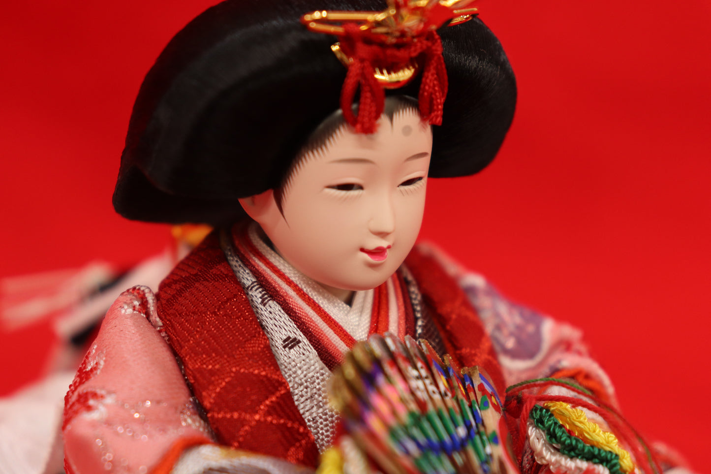 収納親王飾り雛人形セット(40cmx40cmx40cm)