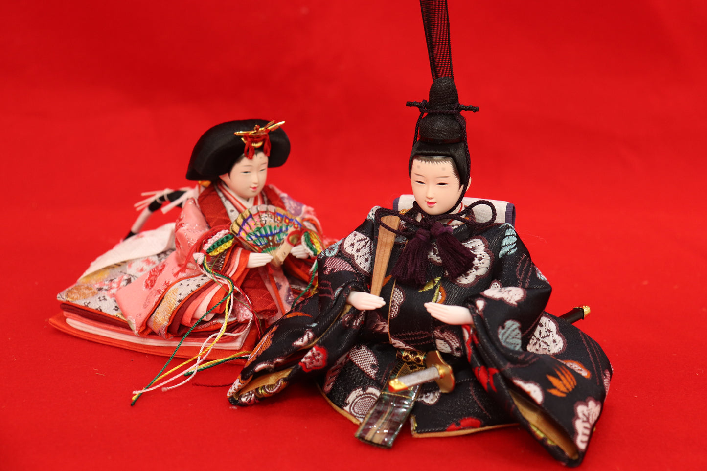 収納親王飾り雛人形セット(40cmx40cmx40cm)
