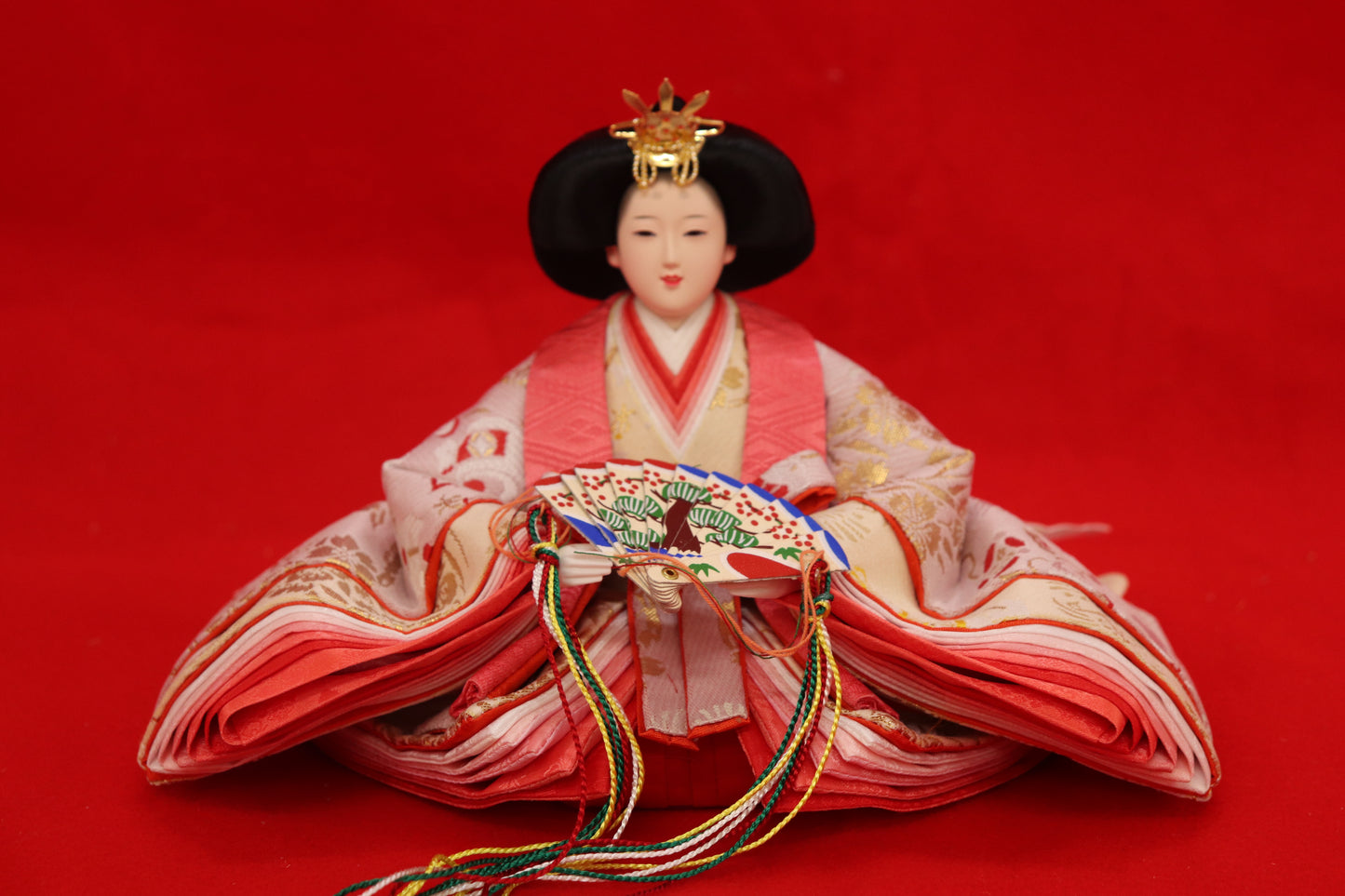 収納親王飾り雛人形セット(72cmx43cmx61cm)
