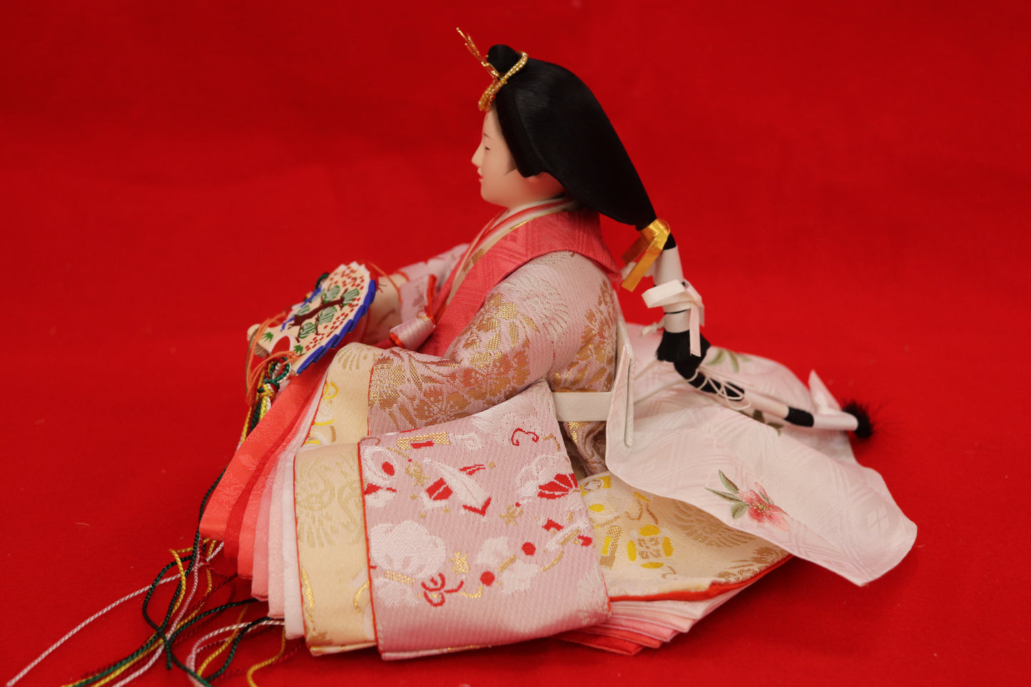 収納親王飾り雛人形セット(72cmx43cmx61cm)