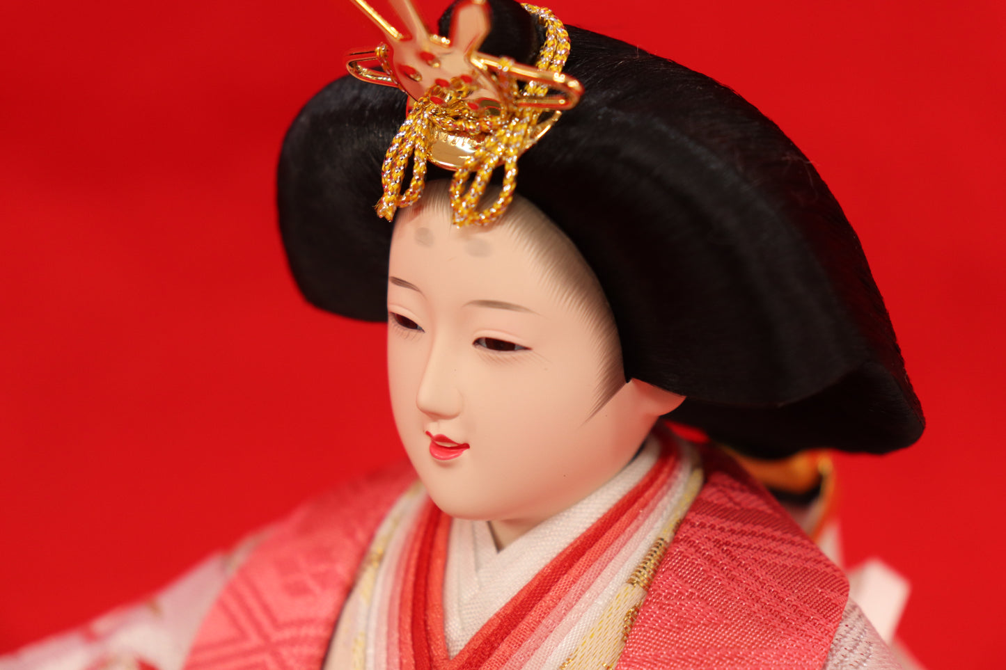 収納親王飾り雛人形セット(72cmx43cmx61cm)