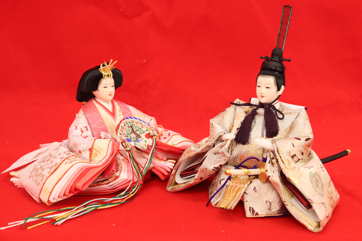 収納親王飾り雛人形セット(72cmx43cmx61cm)