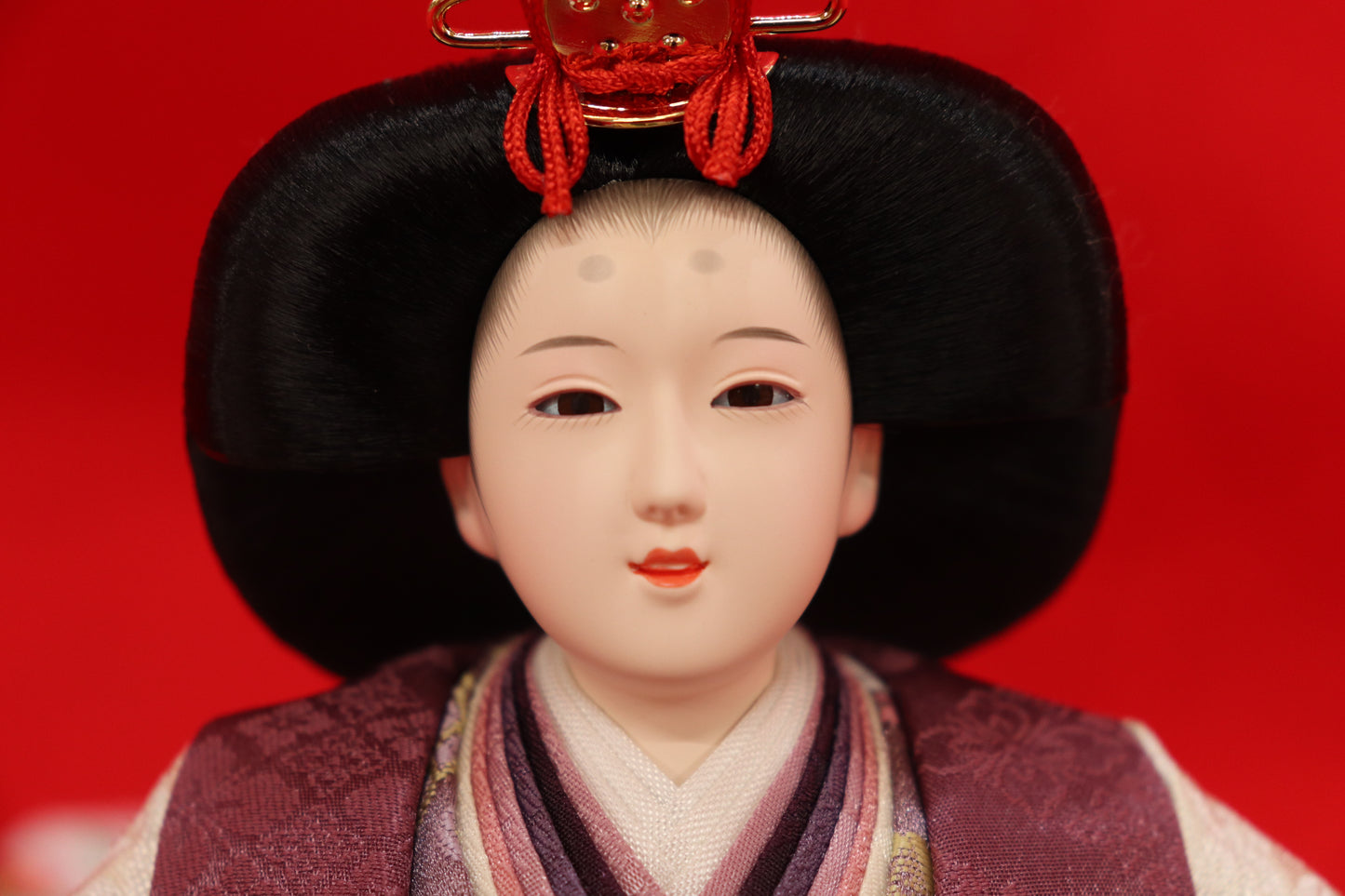 収納親王飾り雛人形セット(69x43x51cm)