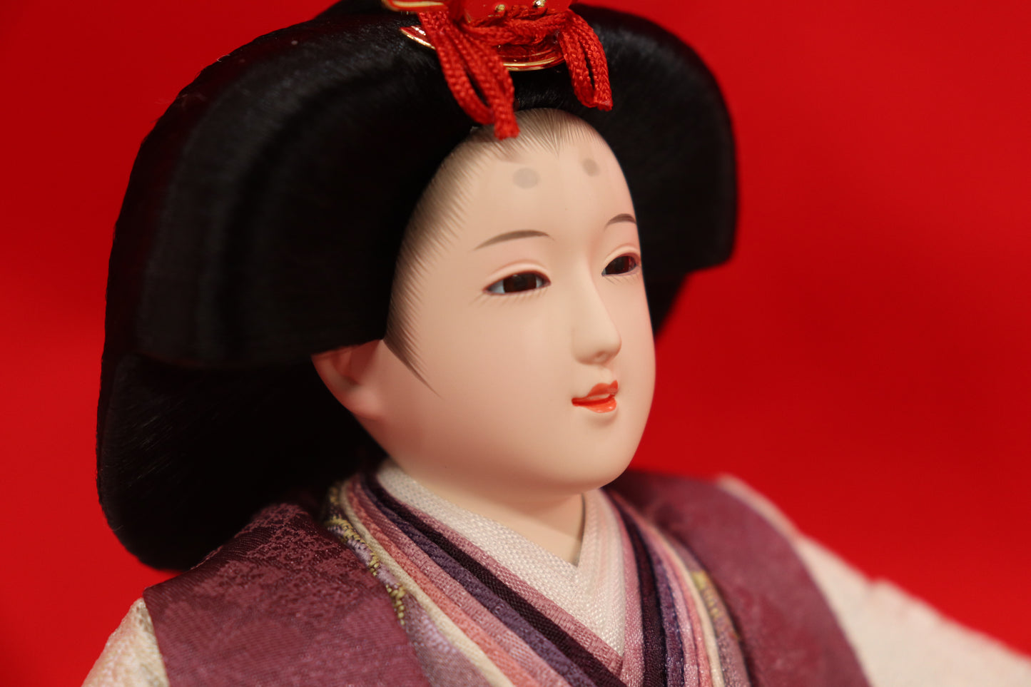 収納親王飾り雛人形セット(69x43x51cm)
