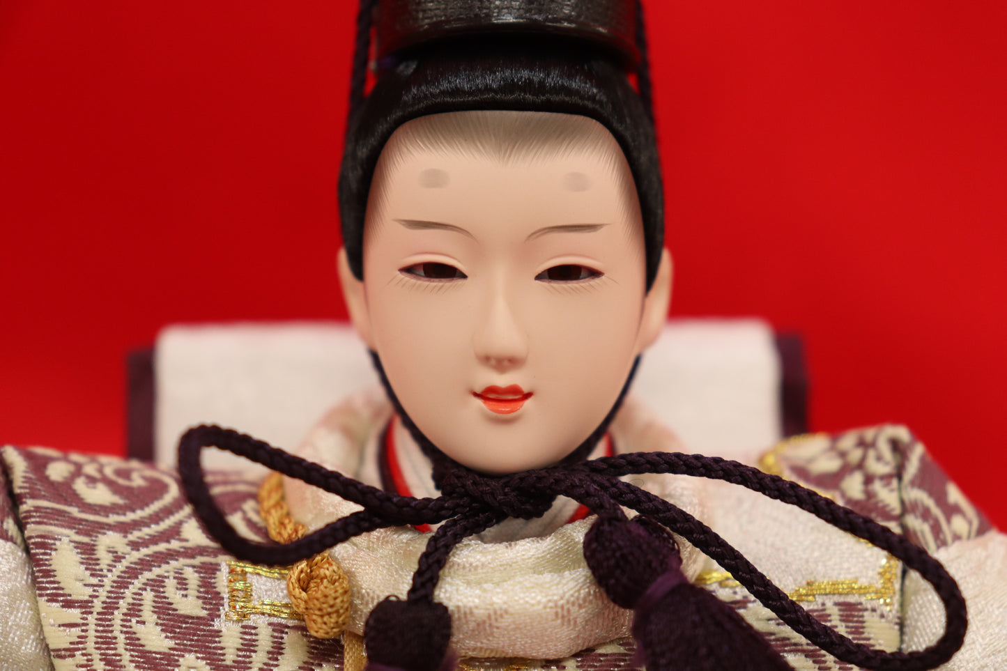収納親王飾り雛人形セット(69x43x51cm)