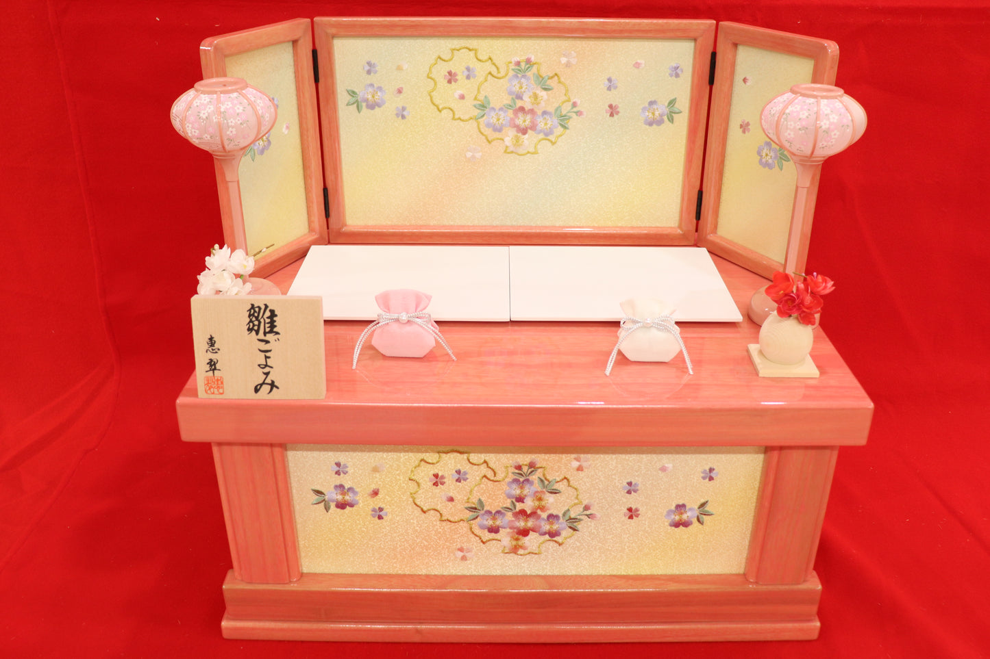 収納親王飾り雛人形セット(55cm×38cm×51cm)