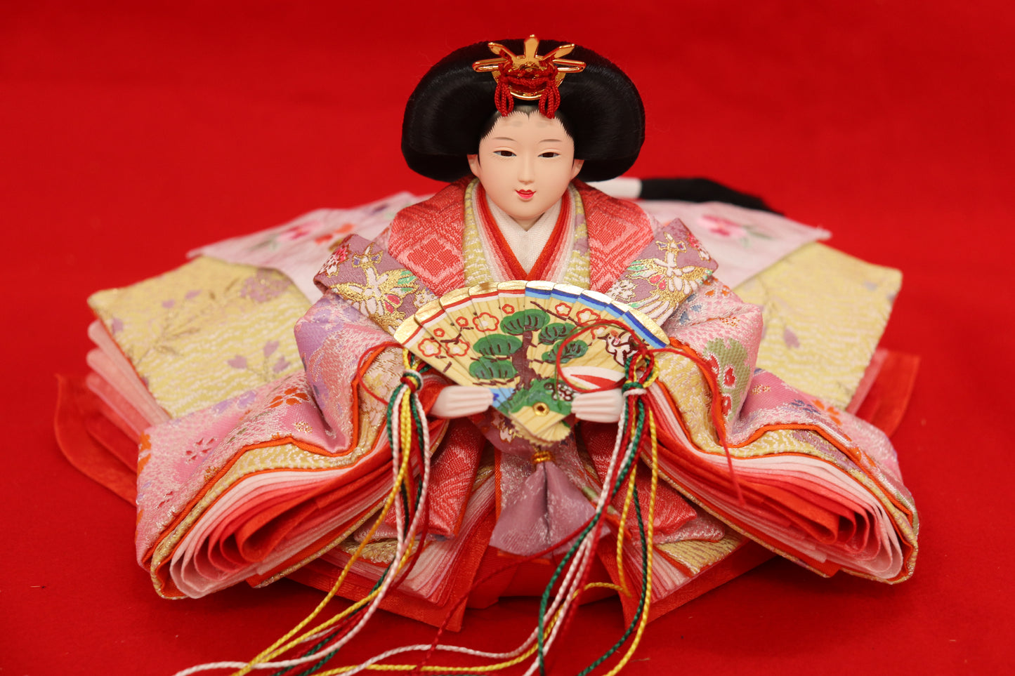 収納親王飾り雛人形セット(55cm×38cm×51cm)