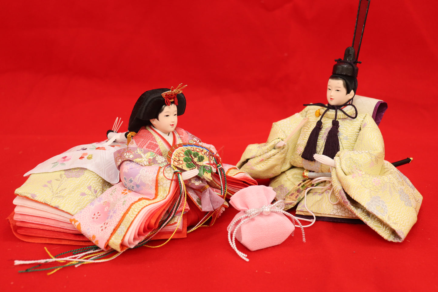 収納親王飾り雛人形セット(55cm×38cm×51cm)