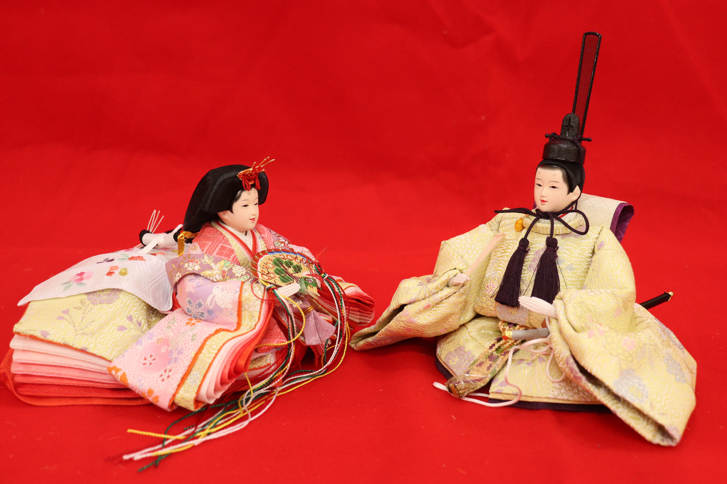 収納親王飾り雛人形セット(55cm×38cm×51cm)