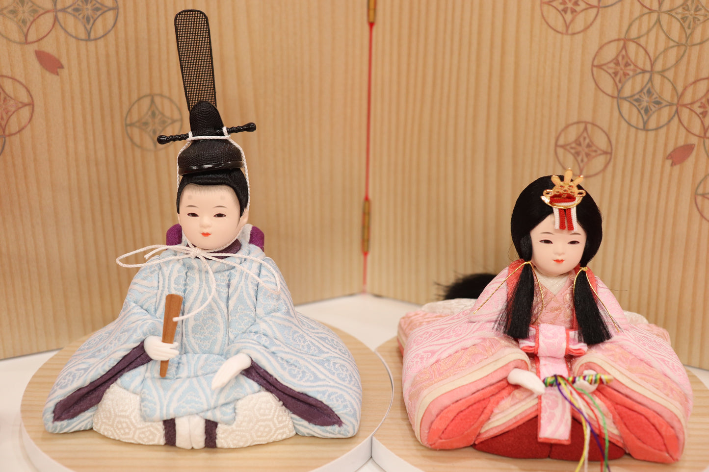 木目込み 親王飾り雛人形セット(35cmx25cmx24cm)