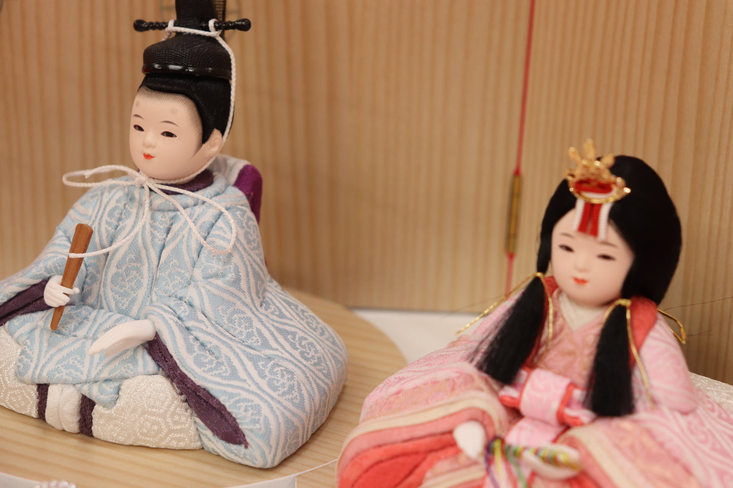 木目込み 親王飾り雛人形セット(35cmx25cmx24cm)