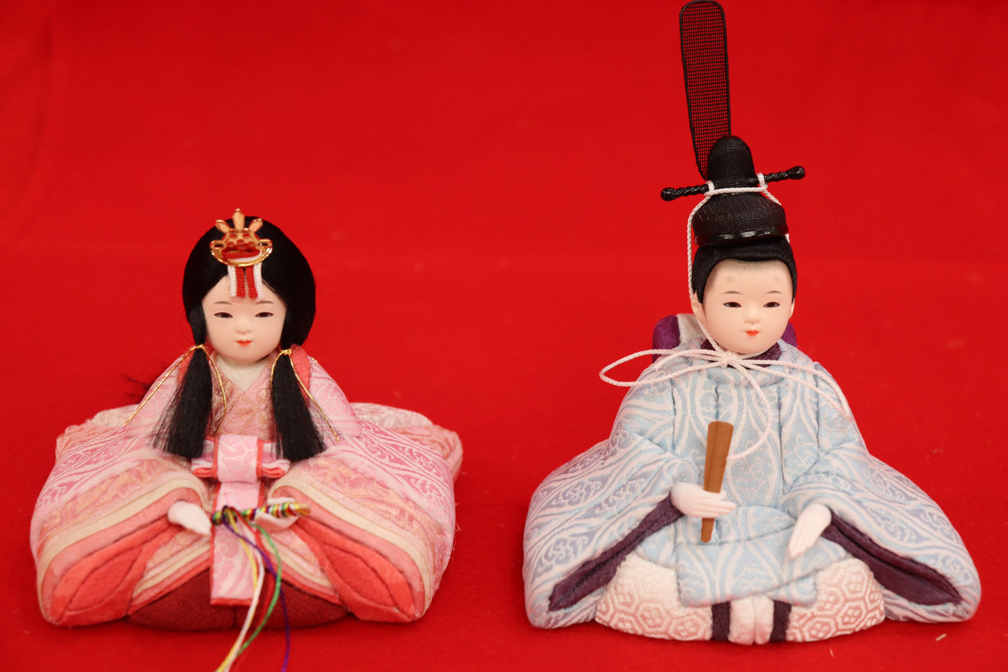 木目込み 親王飾り雛人形セット(35cmx25cmx24cm)