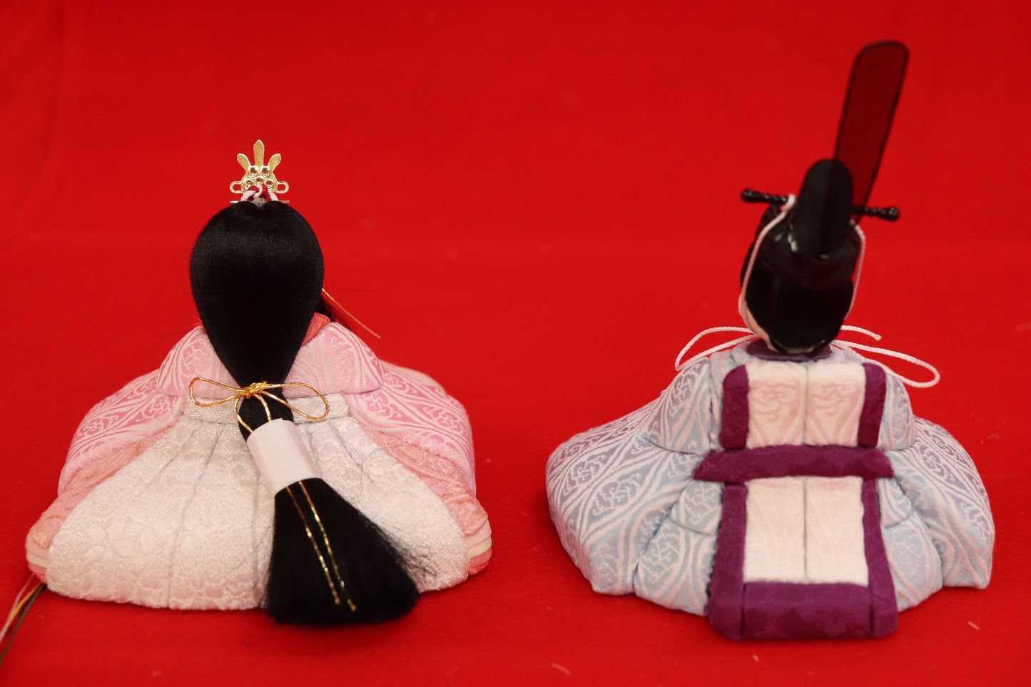 木目込み 親王飾り雛人形セット(35cmx25cmx24cm)