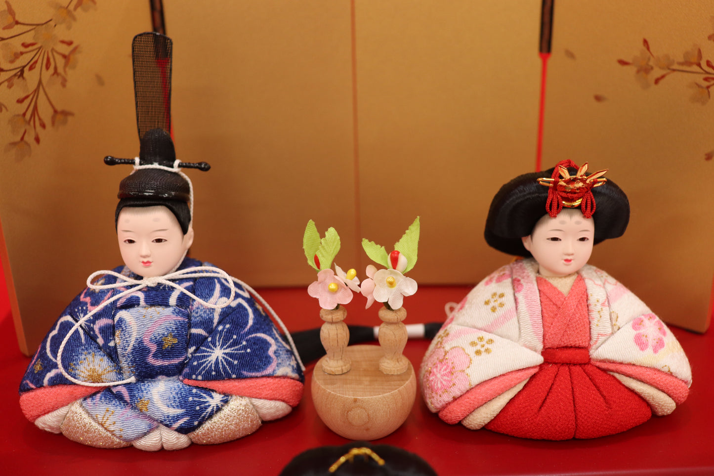 親王木目込み飾り雛人形セット(40cmx24cmx19cm)