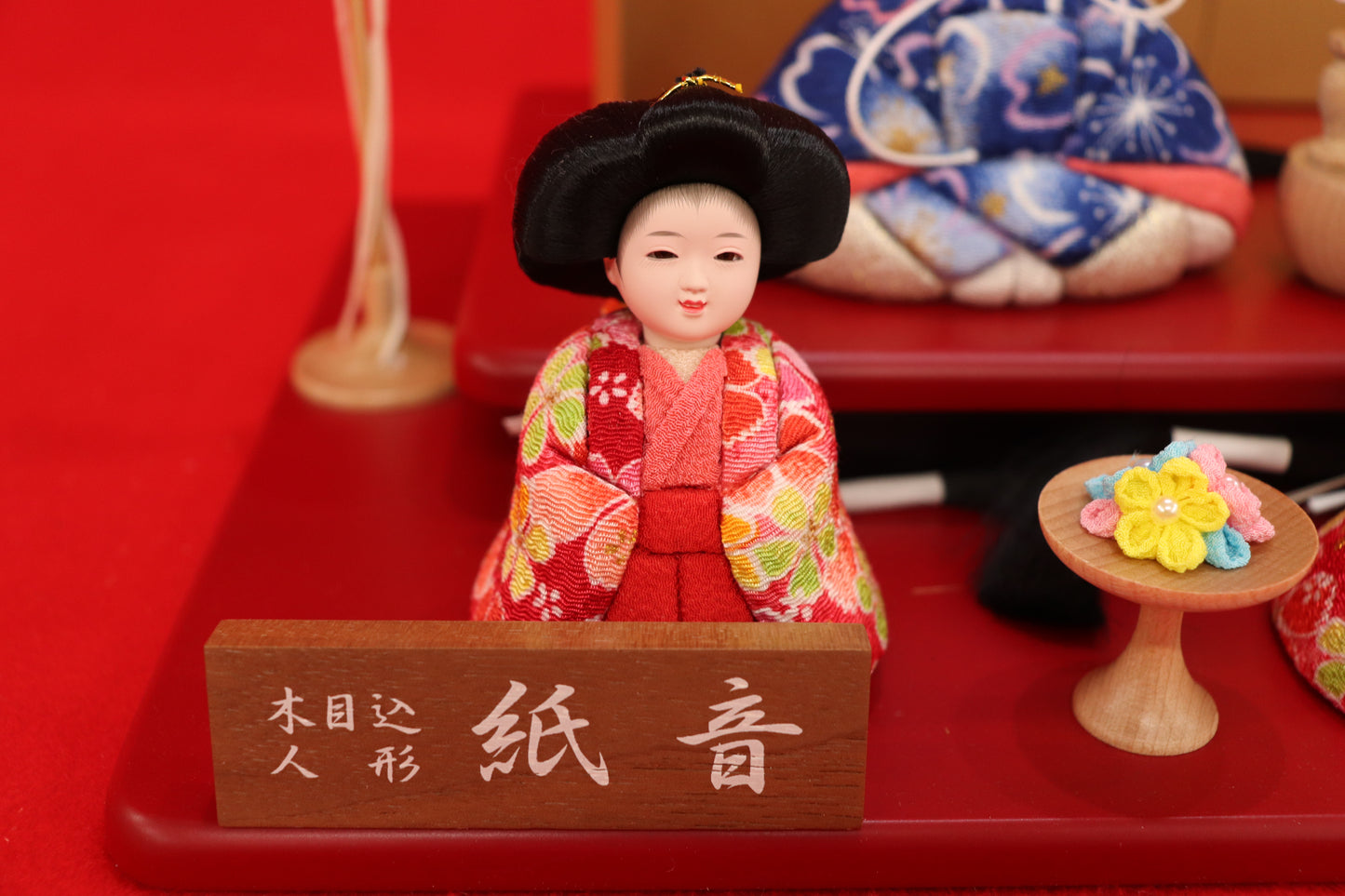 親王木目込み飾り雛人形セット(40cmx24cmx19cm)