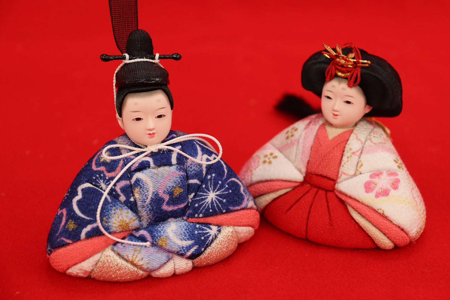 親王木目込み飾り雛人形セット(40cmx24cmx19cm)