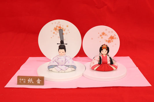 木目込み 親王飾り雛人形セット(40cmx25cmx17cm)