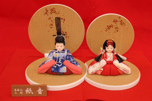 木目込み 親王飾り雛人形セット(40cmx25cmx17cm)