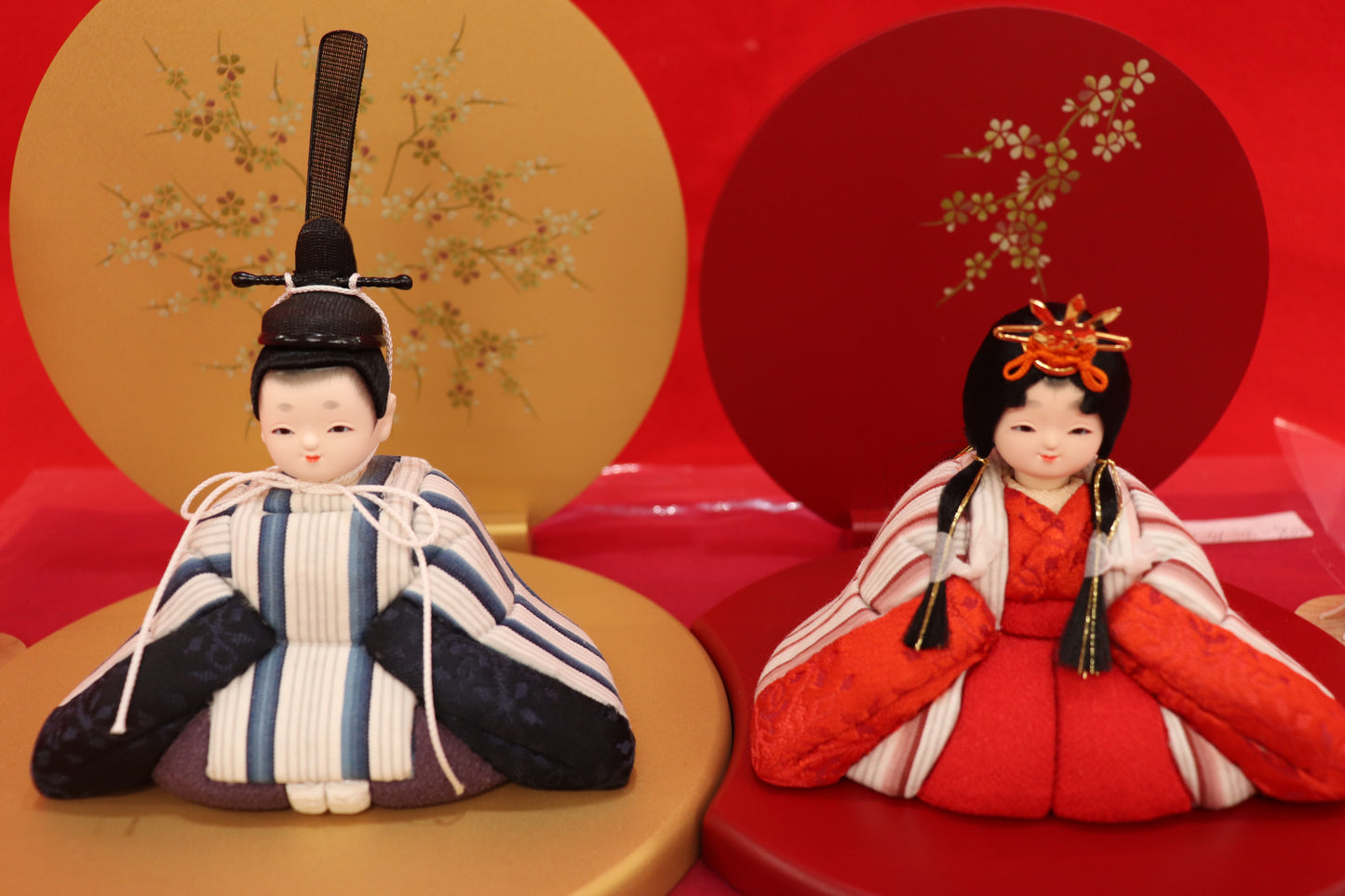 木目込み 親王飾り雛人形セット(40cmx25cmx17cm)