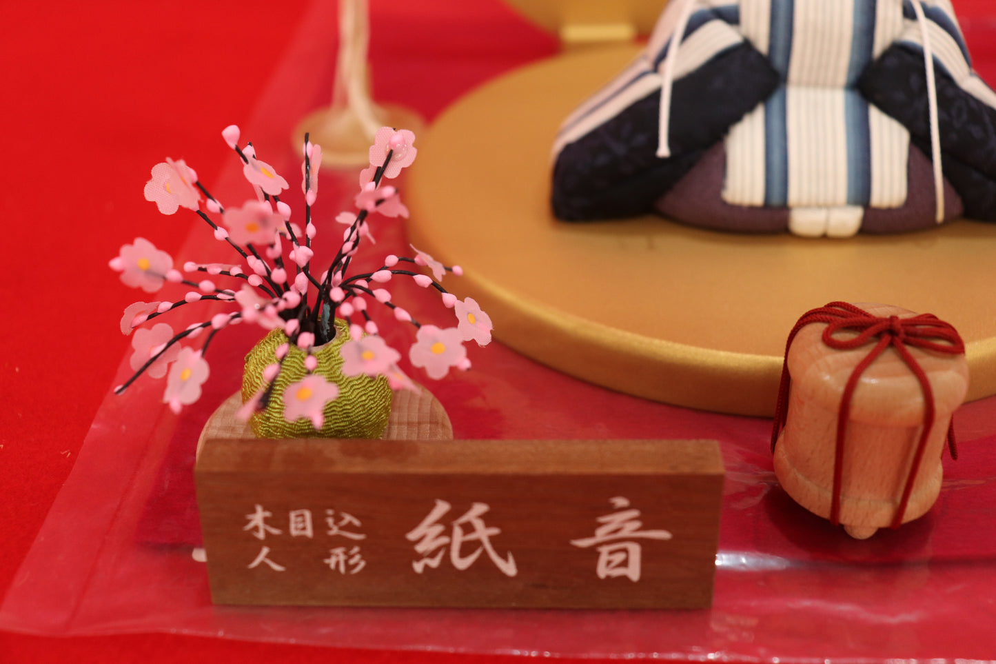 木目込み 親王飾り雛人形セット(40cmx25cmx17cm)