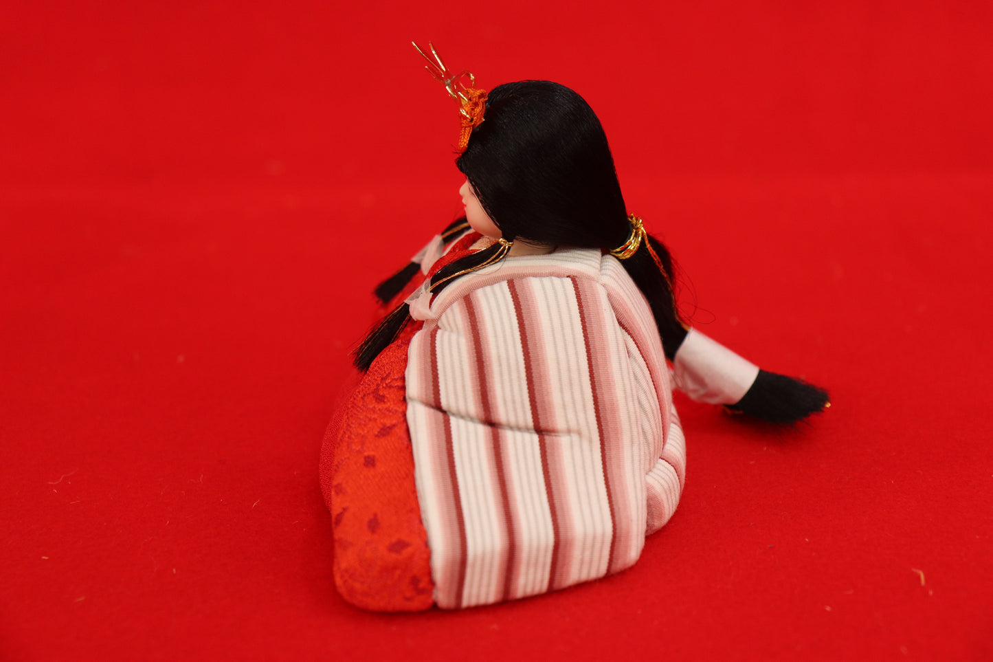 木目込み 親王飾り雛人形セット(40cmx25cmx17cm)
