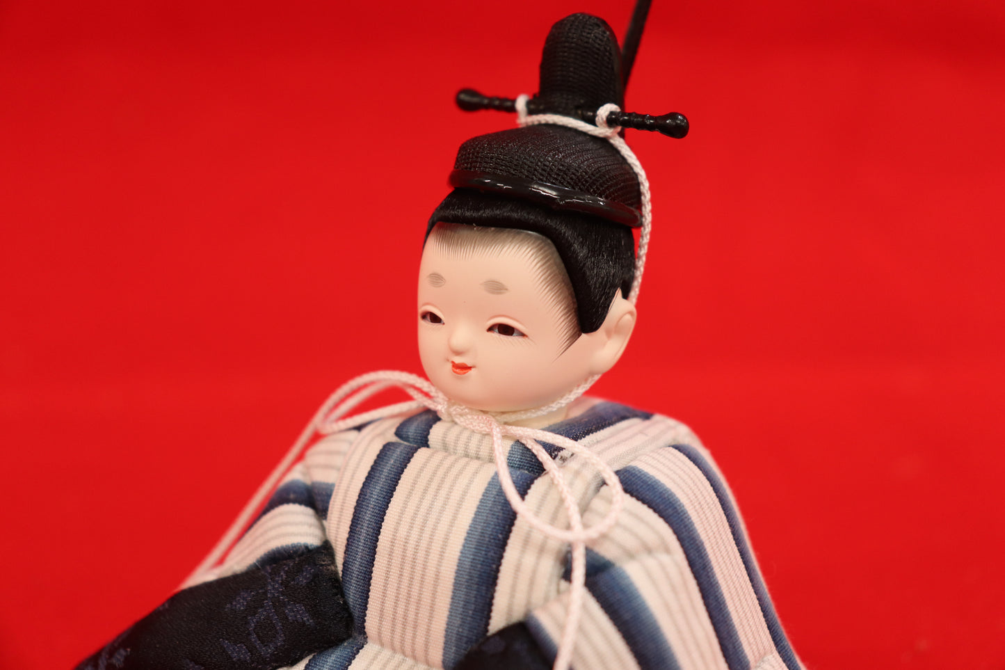 木目込み 親王飾り雛人形セット(40cmx25cmx17cm)