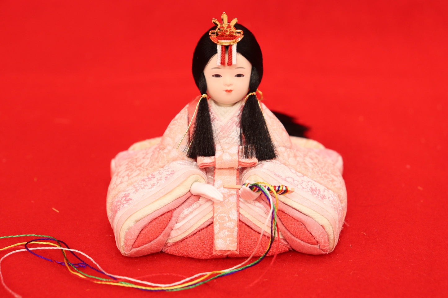 木目込み 親王飾り雛人形セット(36cmx25cmx30cm)