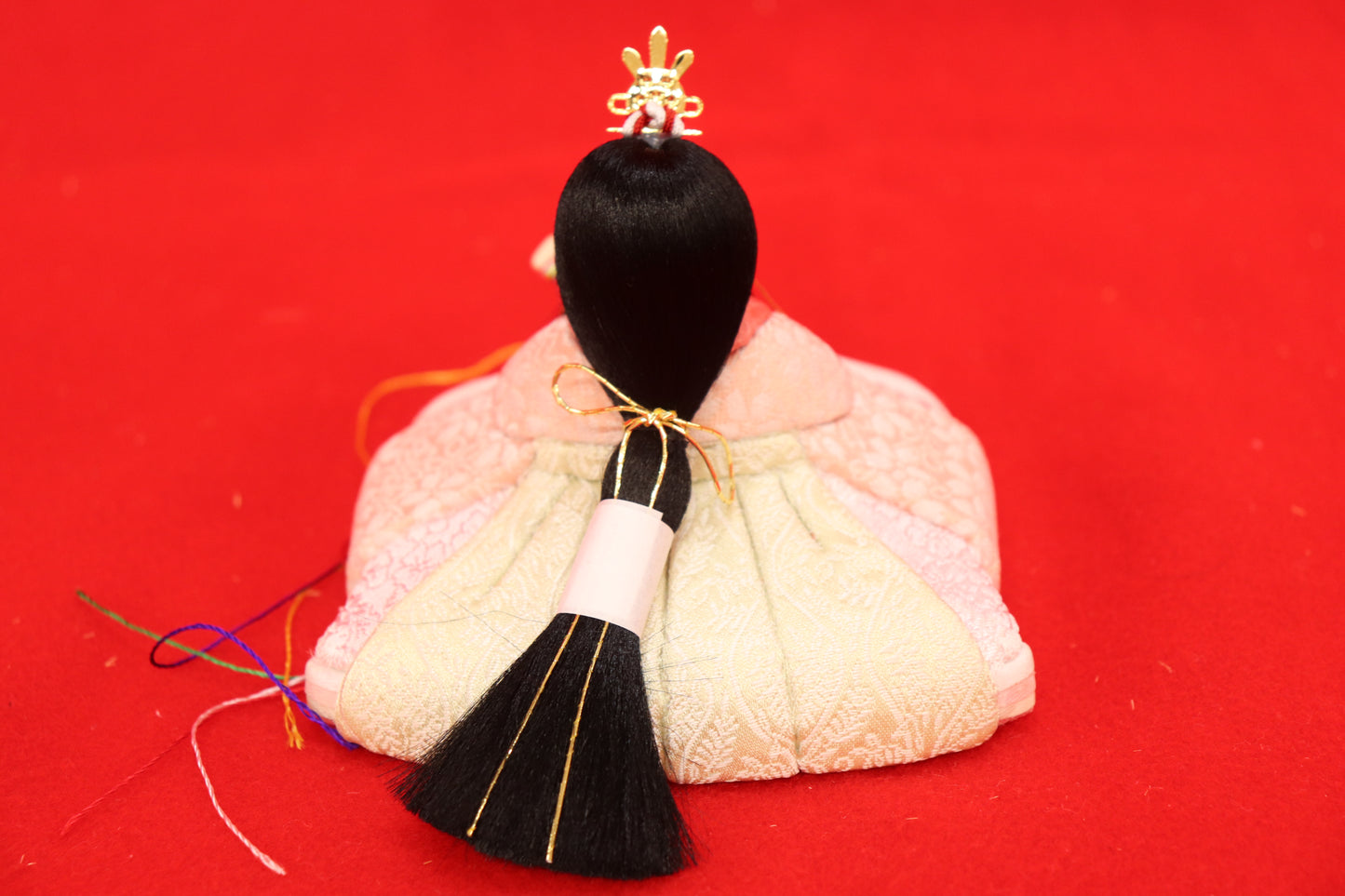 木目込み 親王飾り雛人形セット(36cmx25cmx30cm)